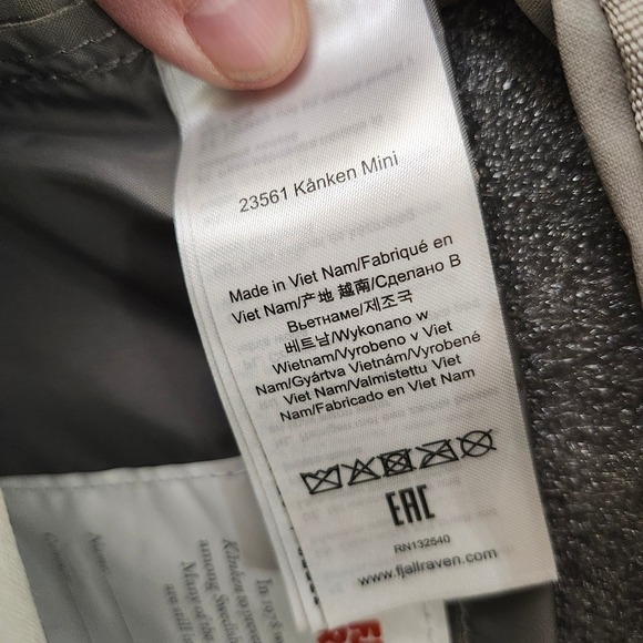 Fjallraven Kanken‎ Mini Backpack Gray Lightweight Everyday School Travel - Picture 8 of 11